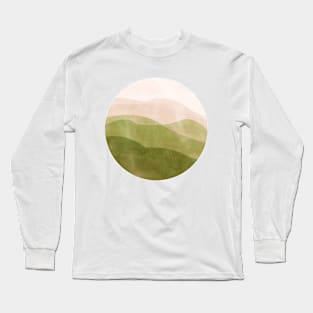 Watercolor Landscape Long Sleeve T-Shirt